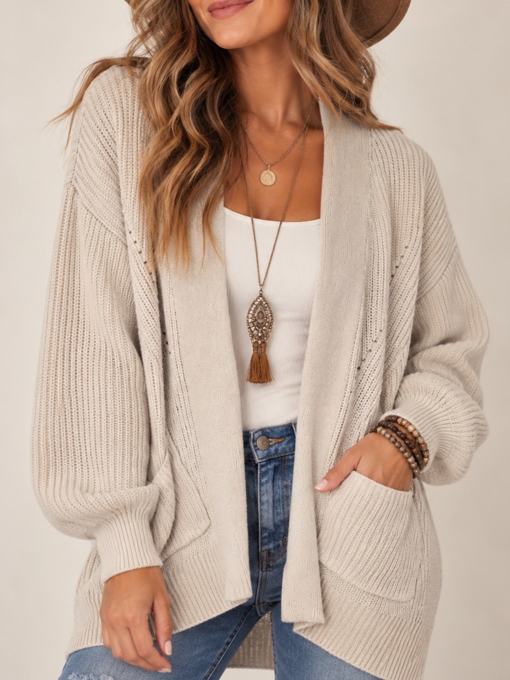 Universal Thread Open Front Knit Cardigan Size Small Boho Cozy 🤎✨